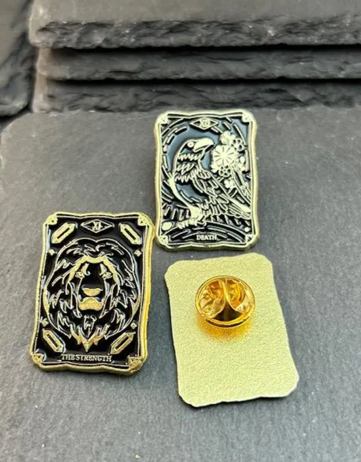40% OFF (At checkout) Tarot Card Enamel Pin with Tarot Meaning