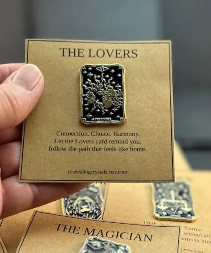 40% OFF (At checkout) Tarot Card Enamel Pin with Tarot Meaning