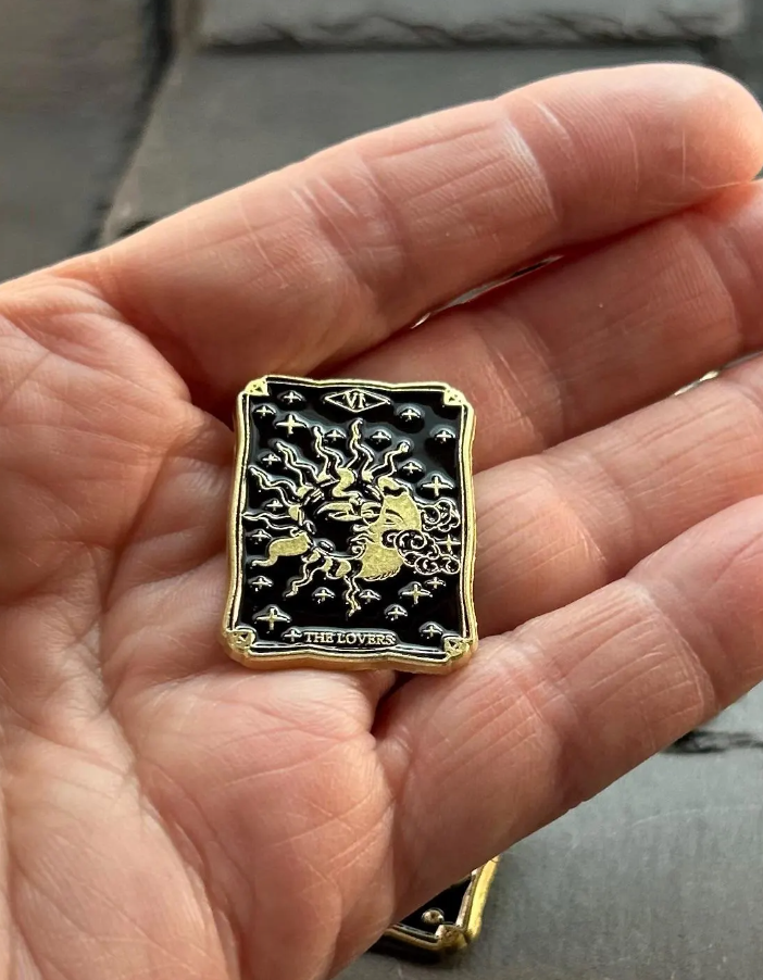 40% OFF (At checkout) Tarot Card Enamel Pin with Tarot Meaning