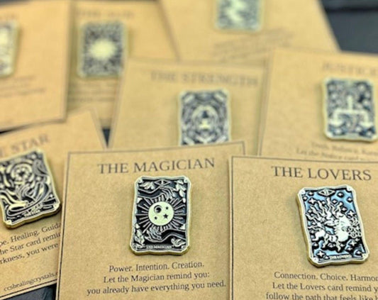 40% OFF (At checkout) Tarot Card Enamel Pin with Tarot Meaning